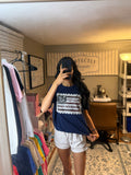 Vintage Lace American Flag Tee