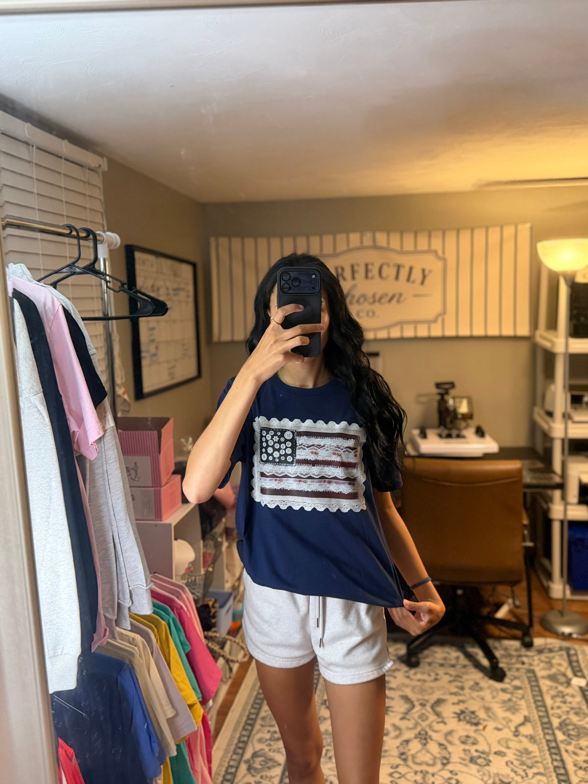 Vintage Lace American Flag Tee