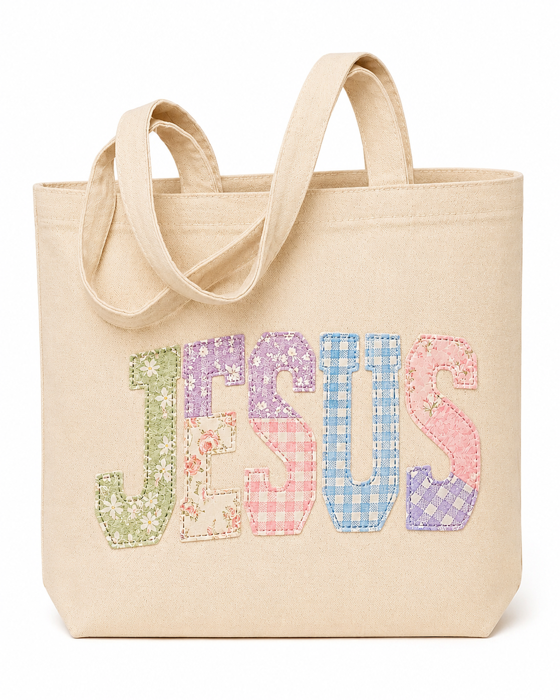 Jesus Patchwork Tote Bag
