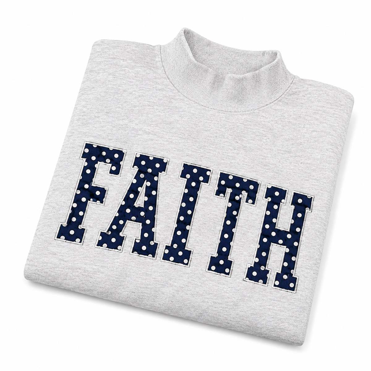 Polka Dot Faith Mockneck